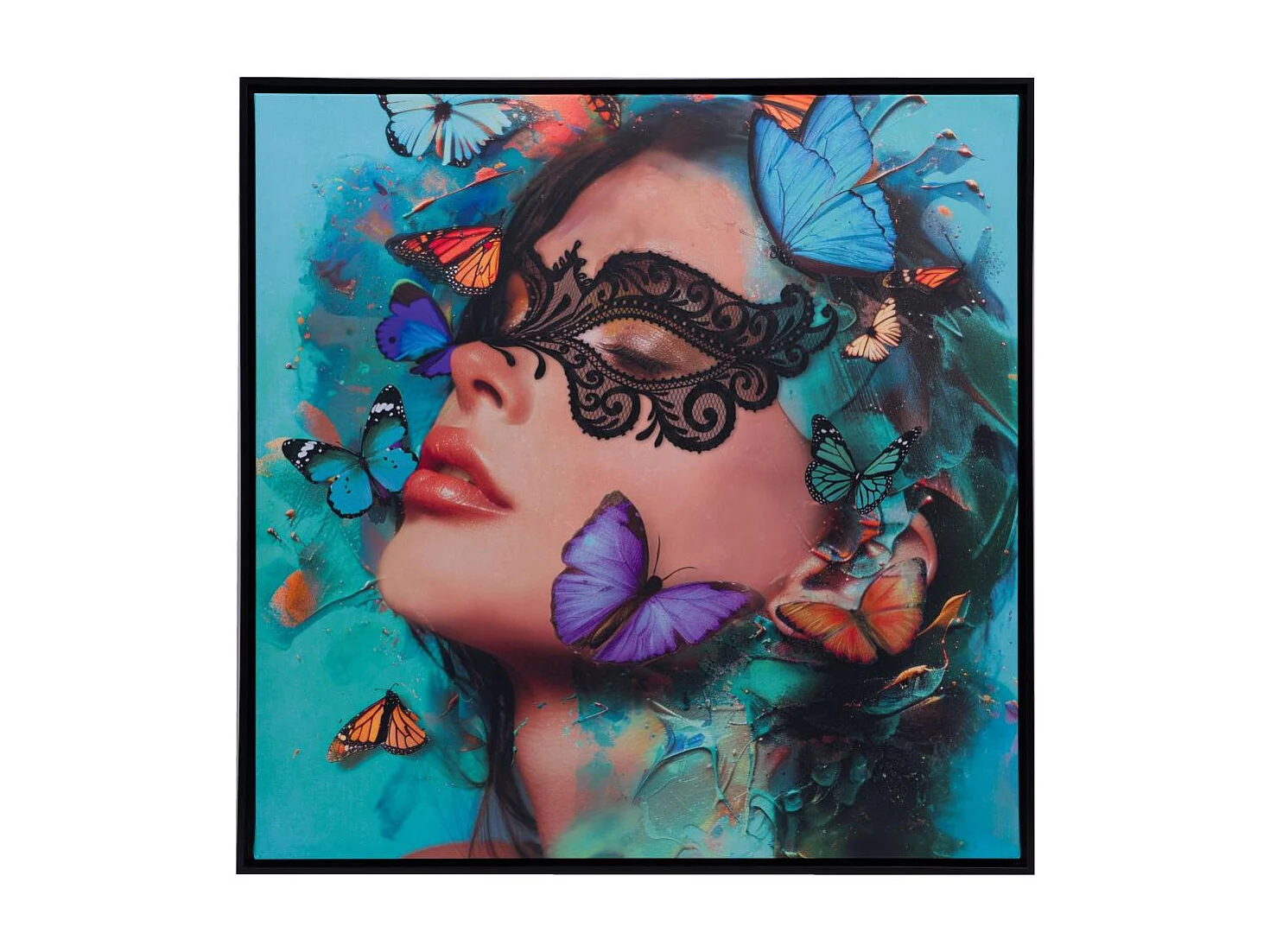 Toile masque Papillon 100x100 cm