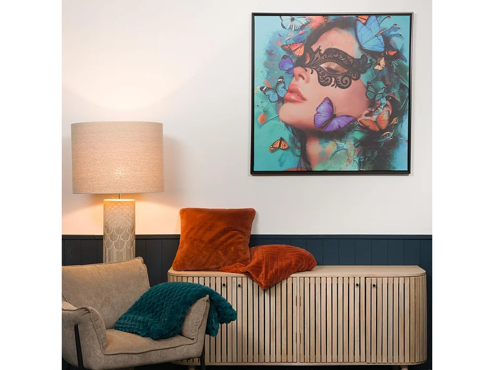 Toile masque Papillon 100x100 cm