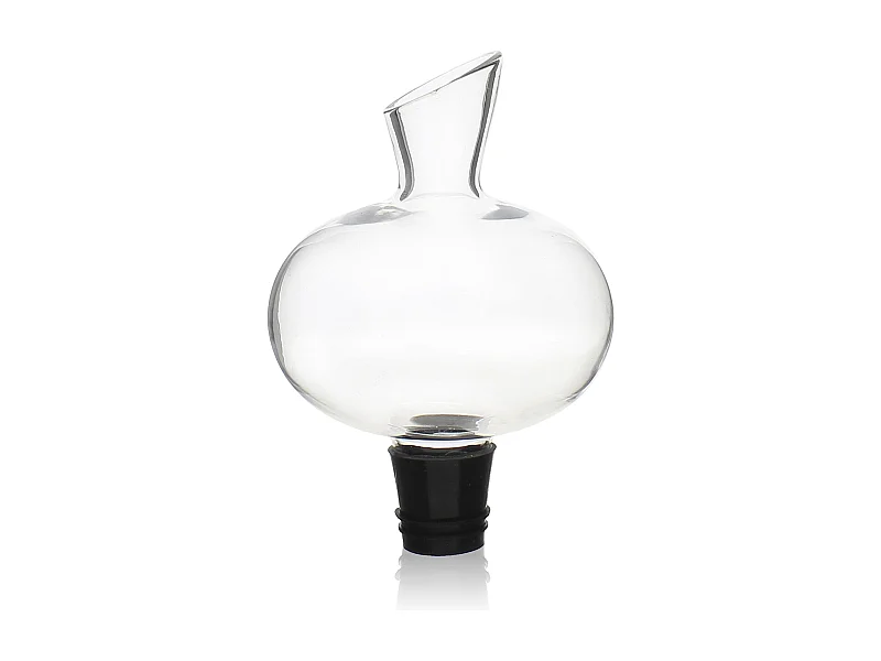 Ogo Living - Aerateur A Vin Verseur Deluxe En Verre Et Silicone Deluxe