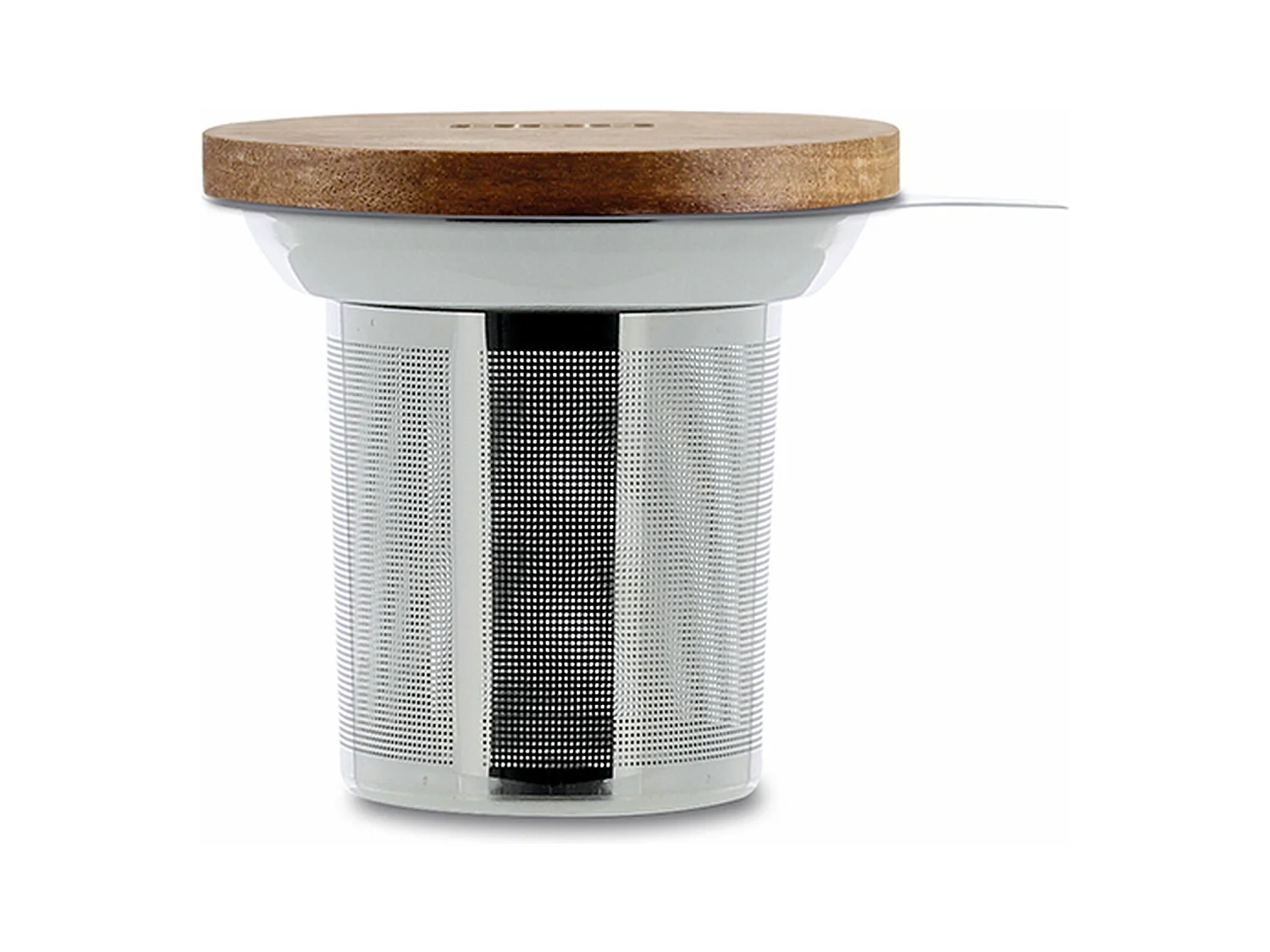 Ogo Living - Filtre Juliet En Acier Inoxydable Avec Couvercle Bois D'acacia