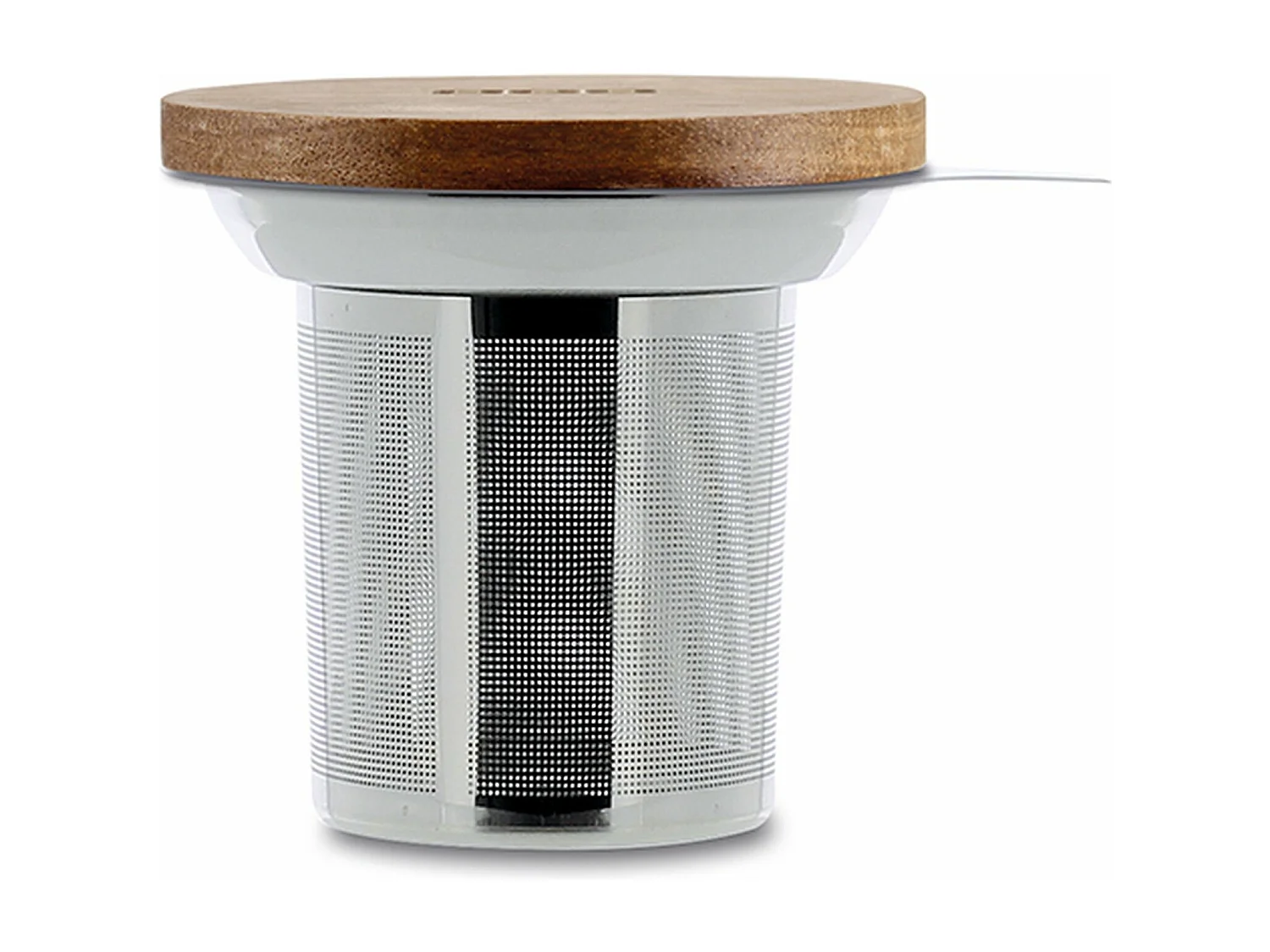 Ogo Living - Filtre Juliet En Acier Inoxydable Avec Couvercle Bois D'acacia