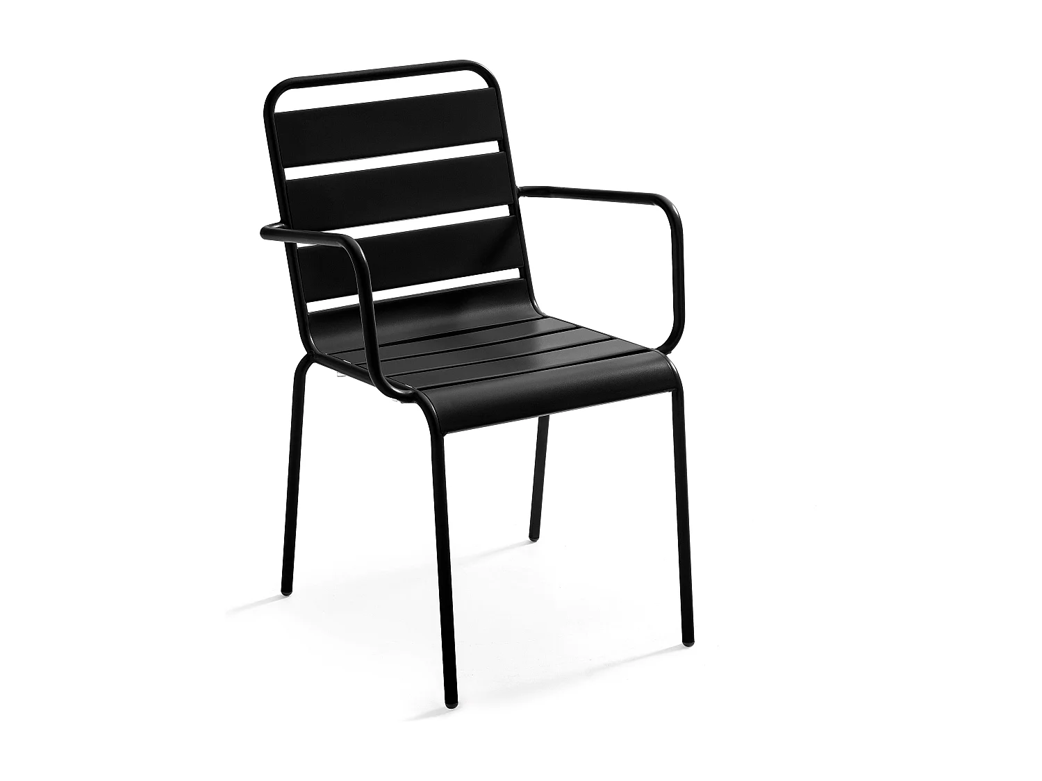 Fauteuil de jardin en métal noir - Palavas
