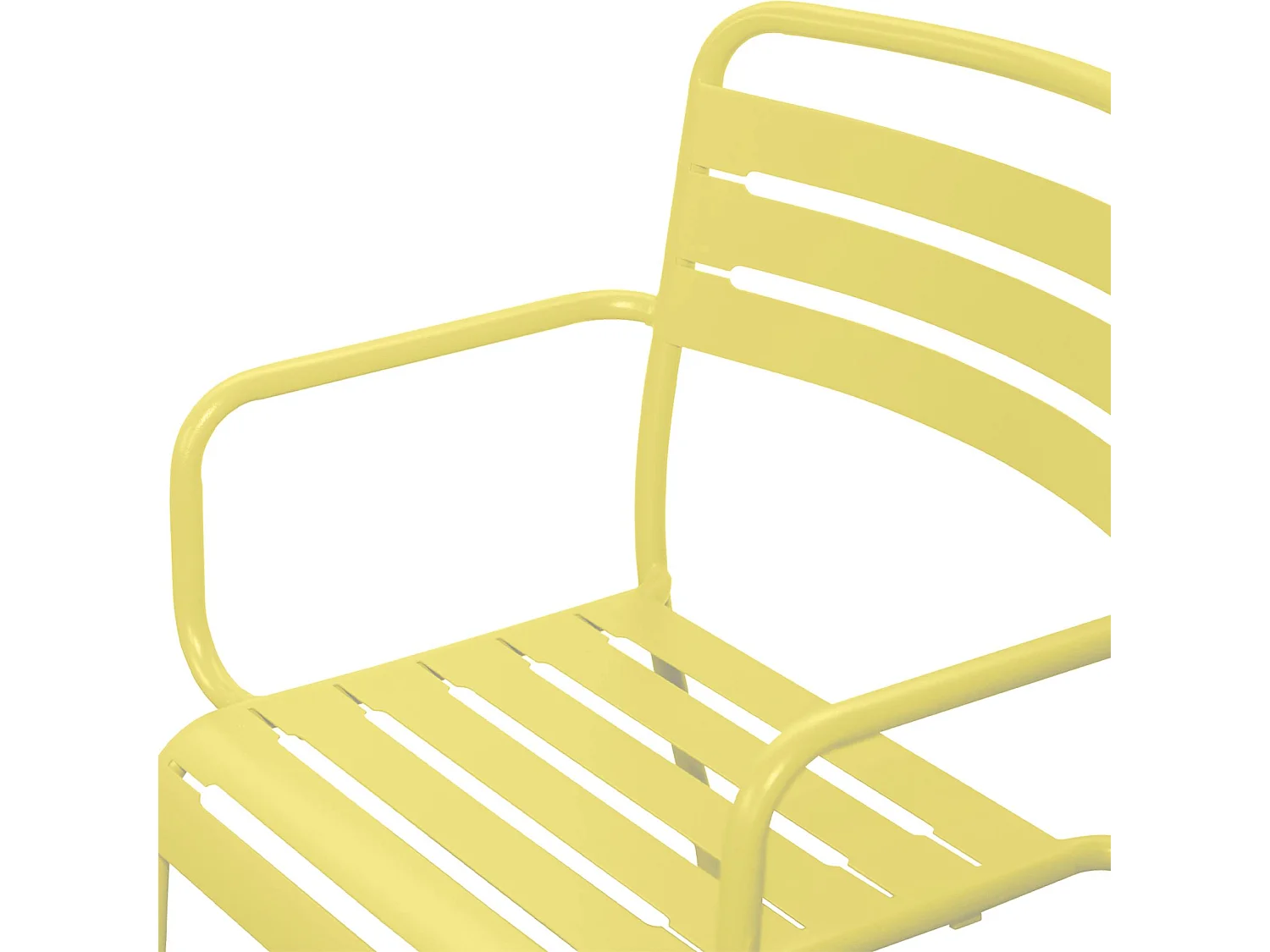 Lot de 2 fauteuils de jardin acier. 2 places. jaune. Amelia. L50.4 X P53 X H79.5cm