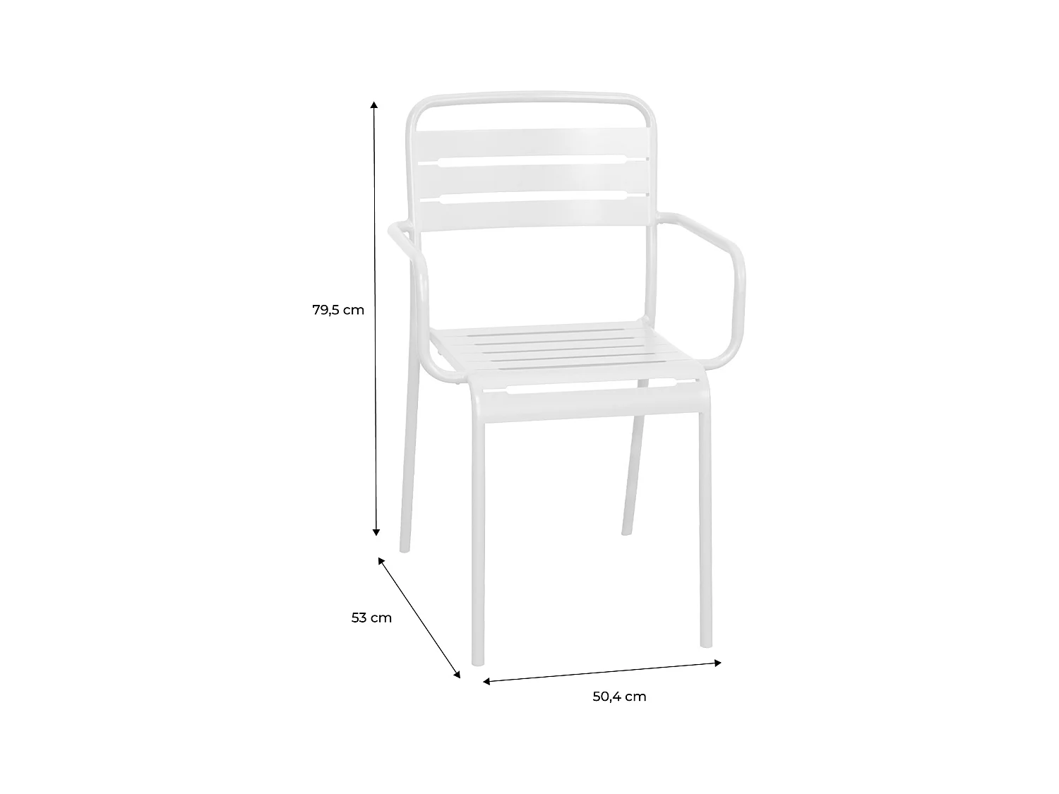 Sillón de jardín en acero, set de 2 azul marino
