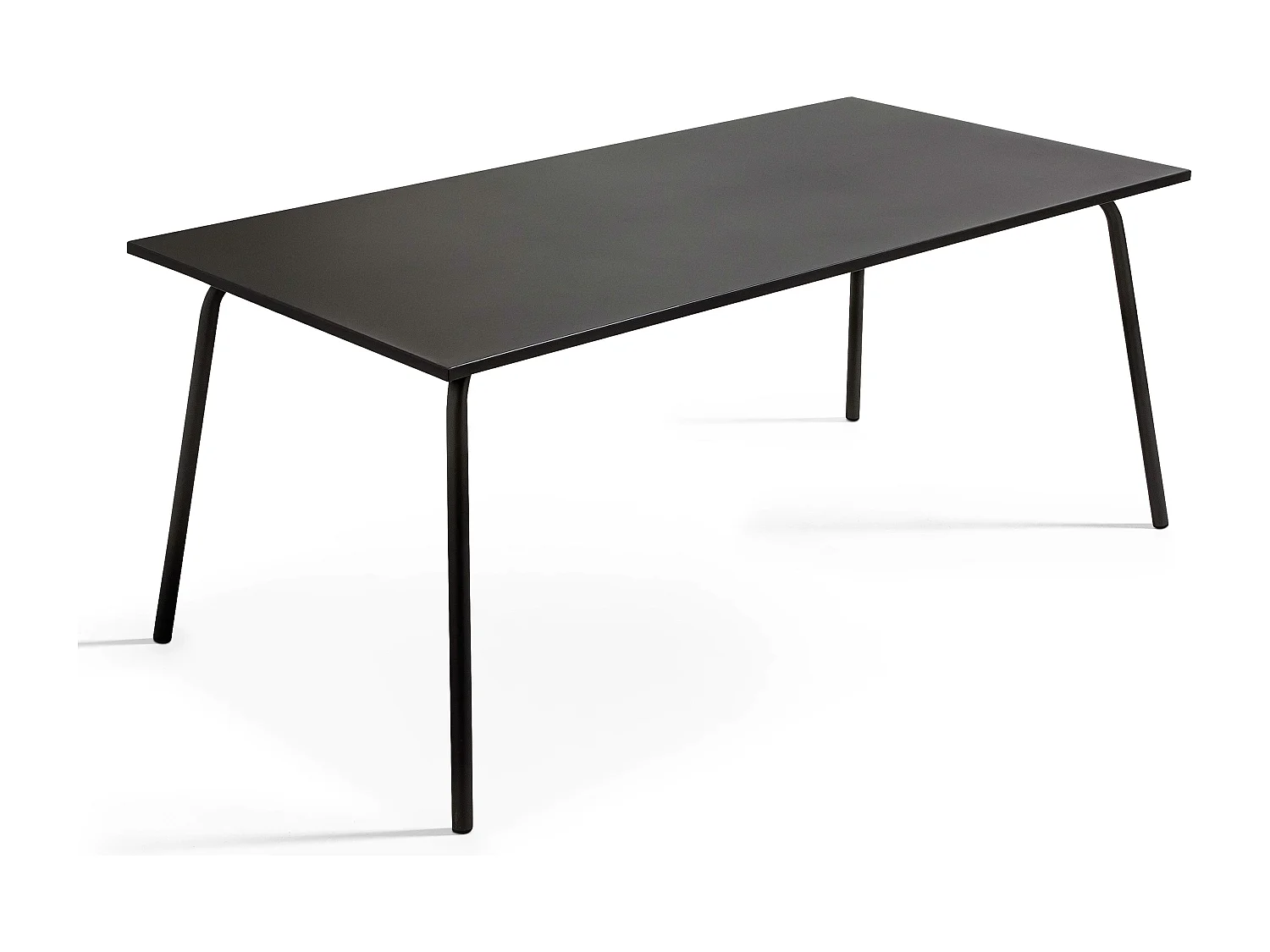 Ensemble table de Jardin et 8 fauteuils en métal noir - Palavas