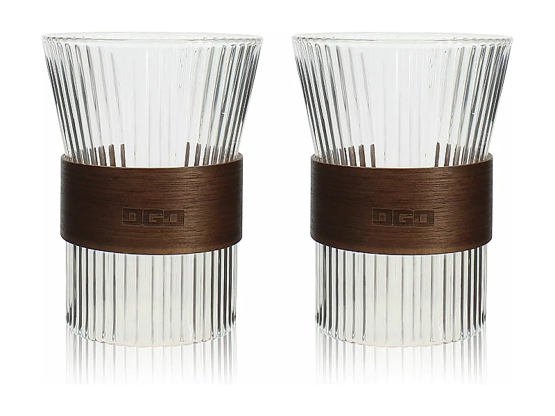 Ogo Living - Lot De 2 Tasses Karl 250ml En Verre Borosilicate Transparent