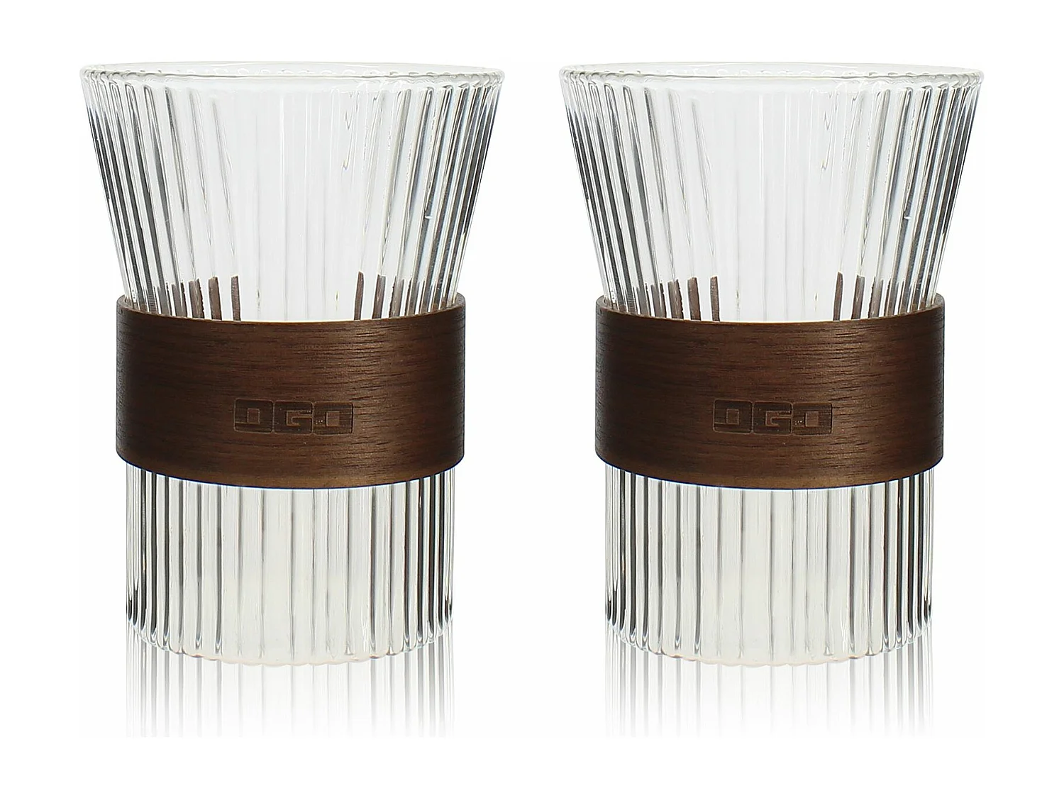 Ogo Living - Lot De 2 Tasses Karl 250ml En Verre Borosilicate Transparent