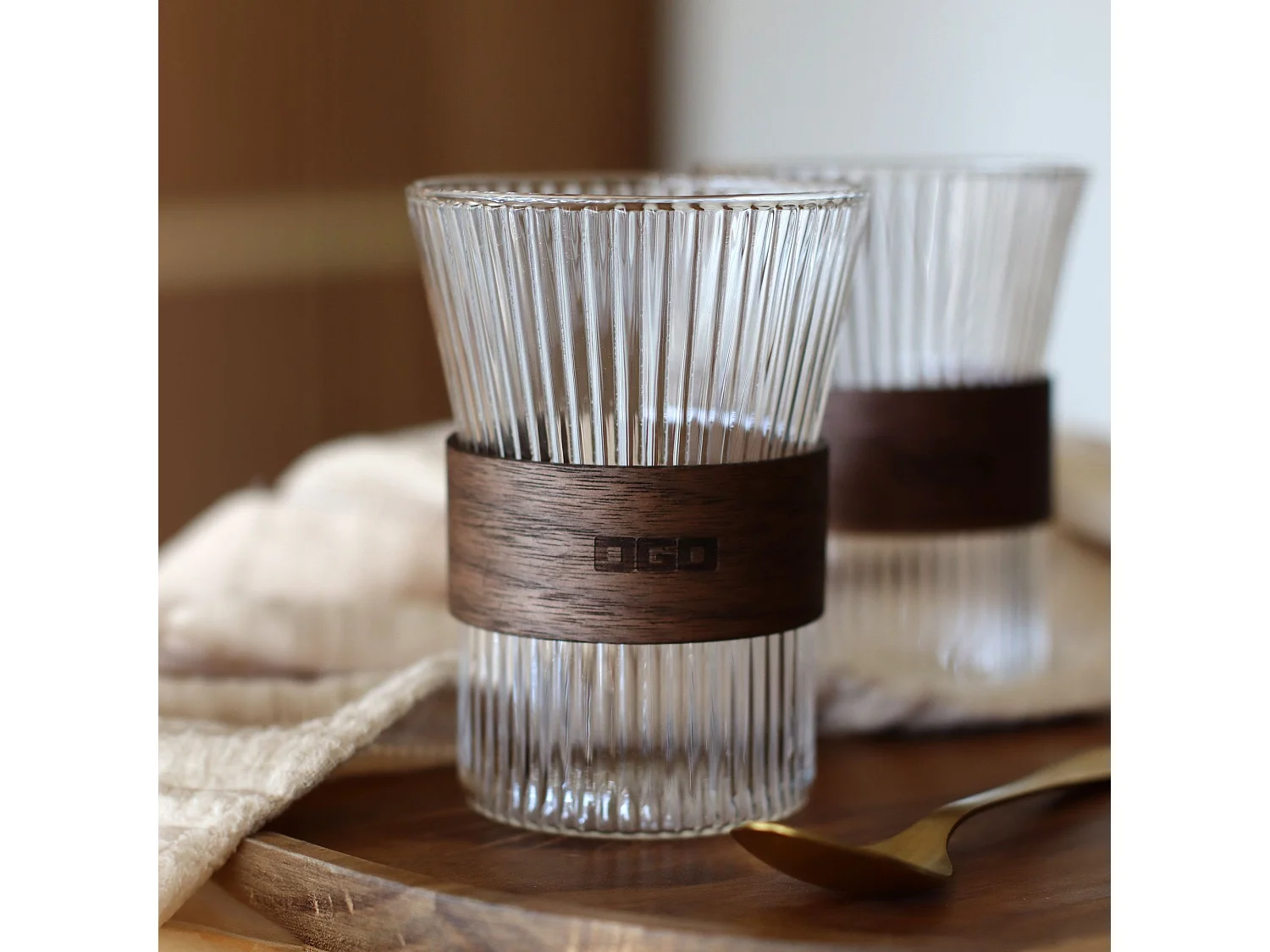 Ogo Living - Lot De 2 Tasses Karl 250ml En Verre Borosilicate Transparent