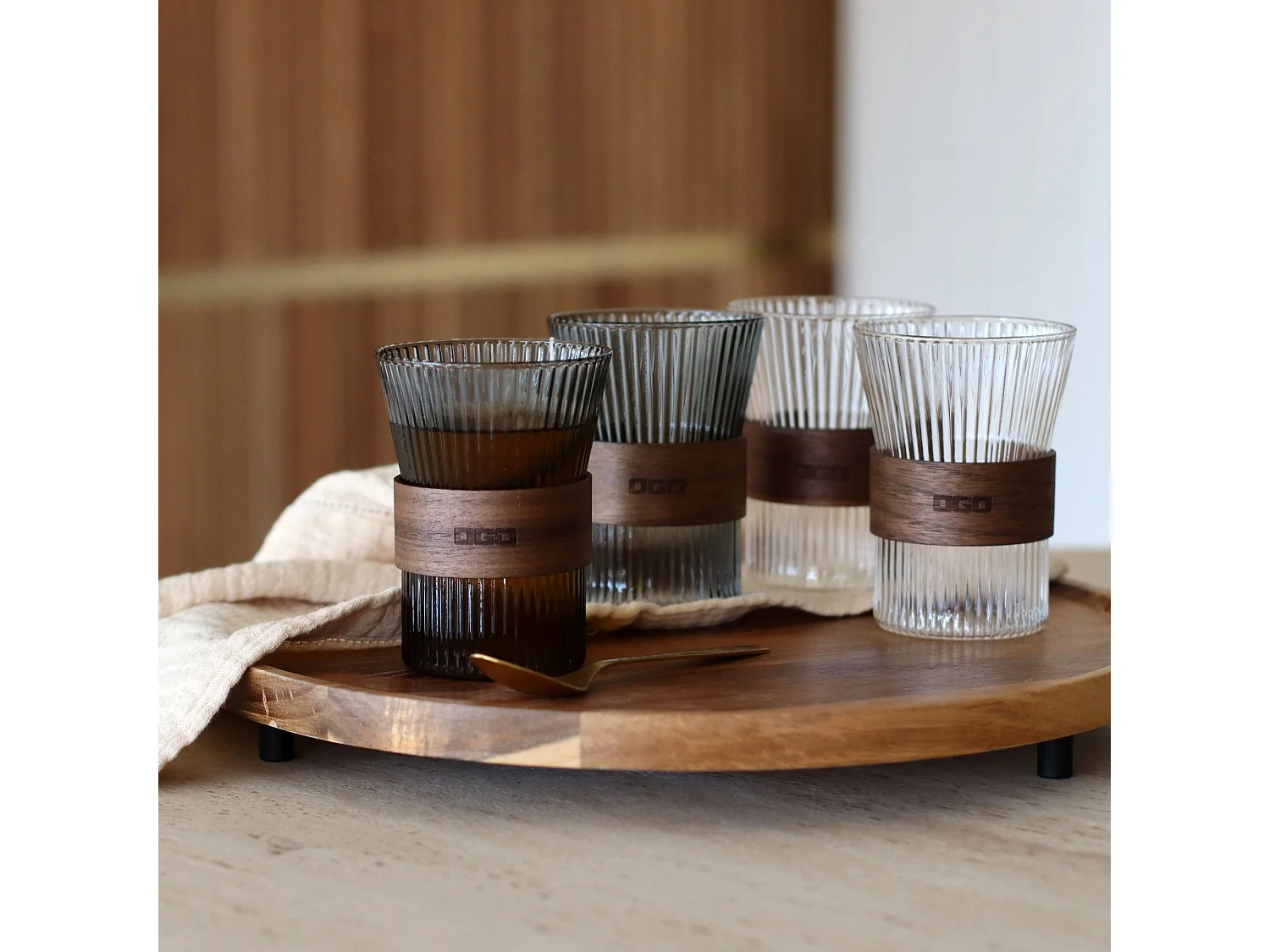 Ogo Living - Lot De 2 Tasses Karl 250ml En Verre Borosilicate Transparent