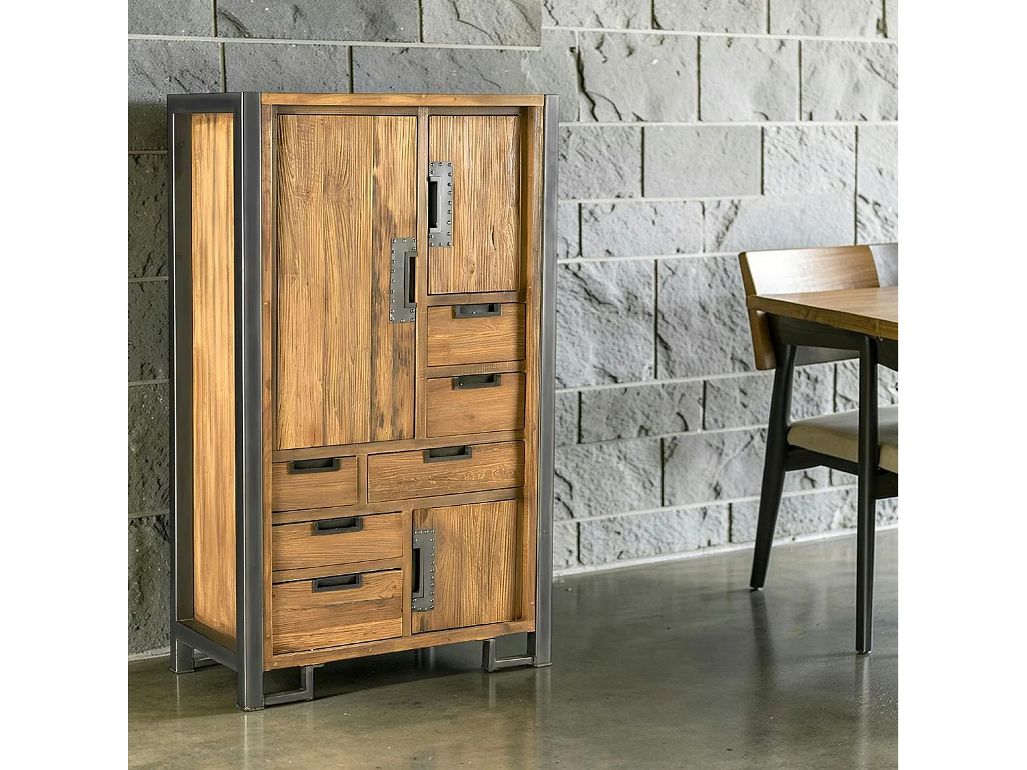 Buffet haut bois de teck naturel CANADA