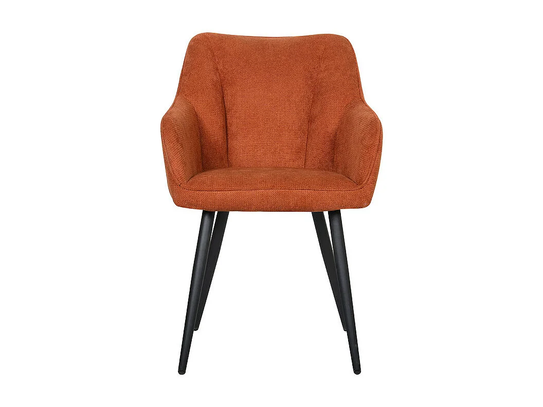 Chaise repas Rio terracotta pieds métal noir