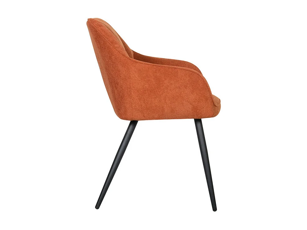 Chaise repas Rio terracotta pieds métal noir