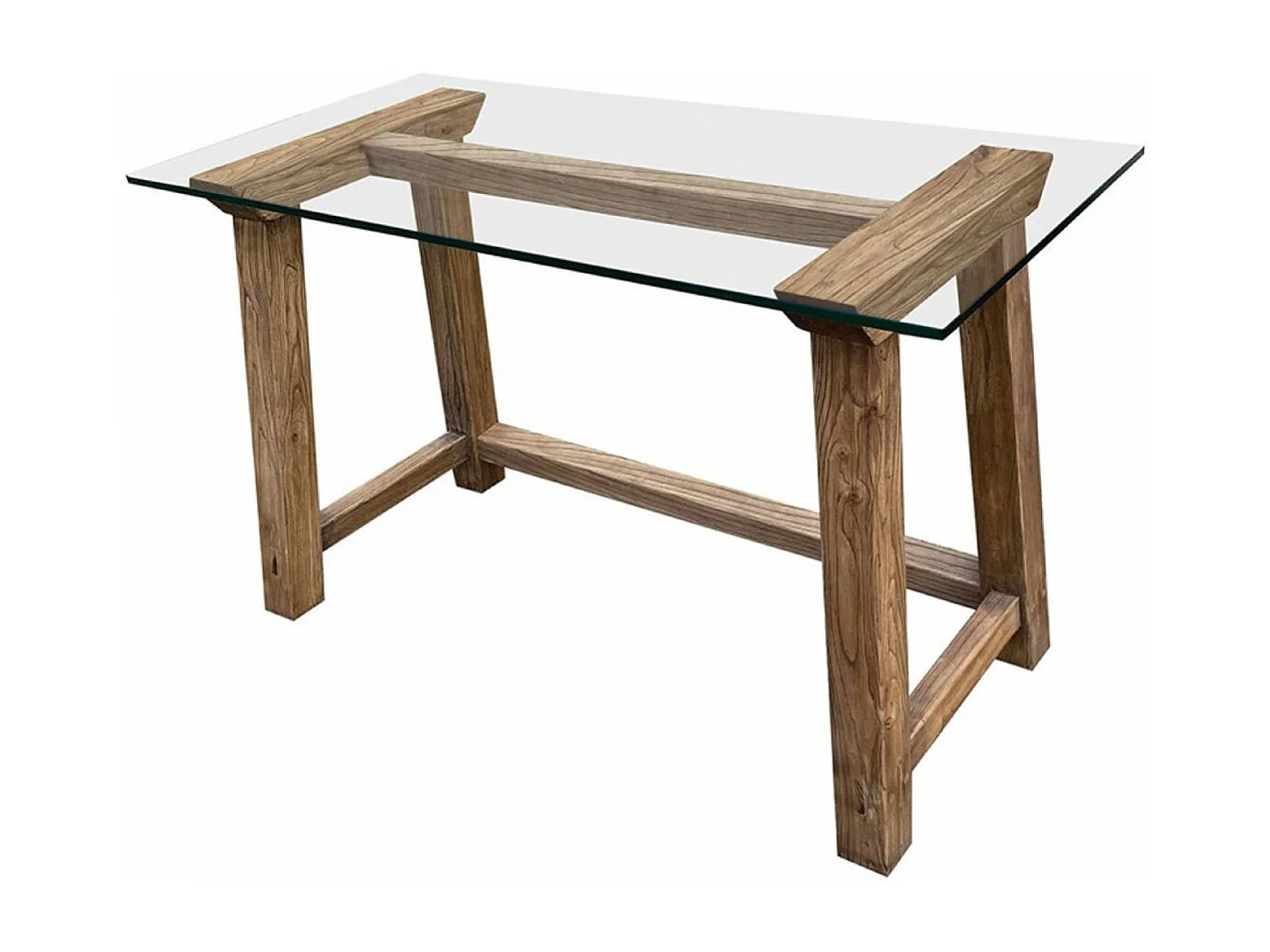 Bureau plateau en verre Bois Marron - Interior's