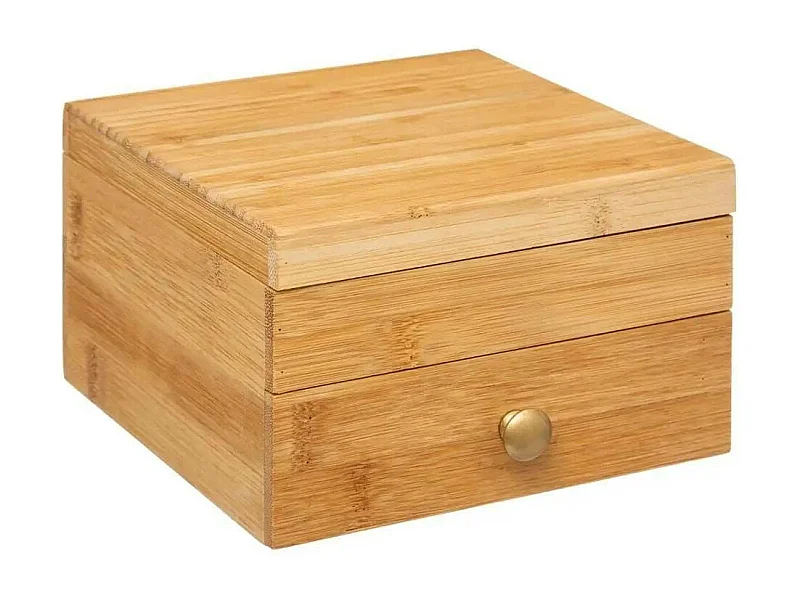 Boîte à Bijoux en Bambou "Jangal" 15cm Naturel