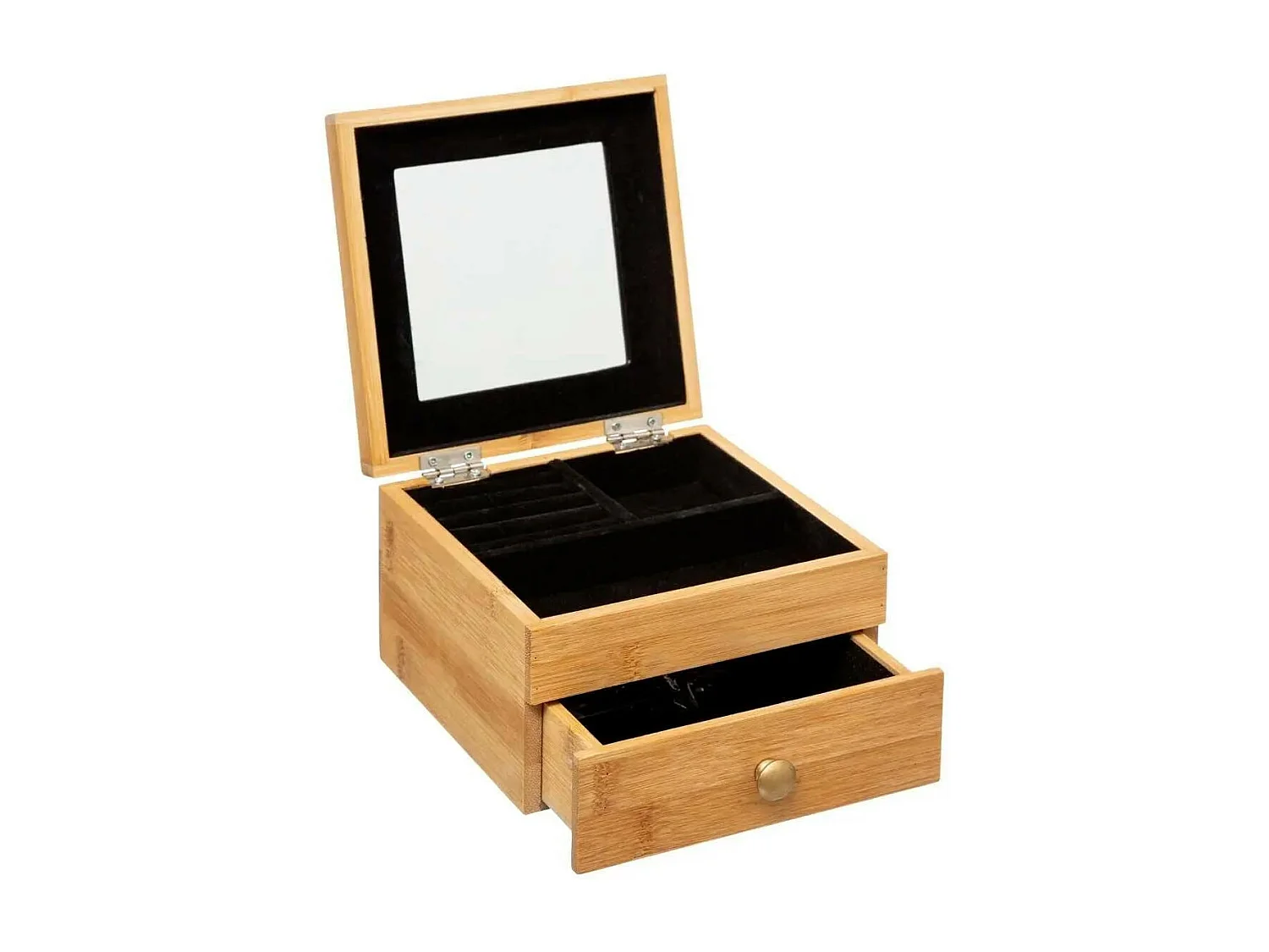 Boîte à Bijoux en Bambou "Jangal" 15cm Naturel