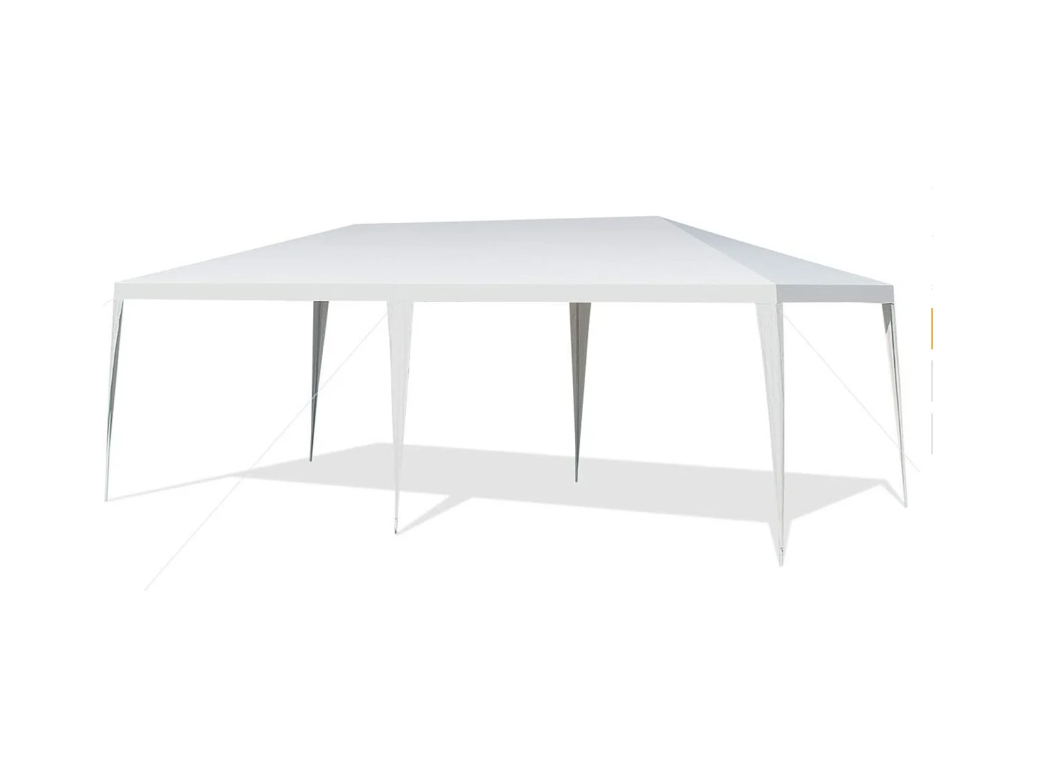 Tonnelle de Jardin 3 M x 6 M Étanche/Tente de Réception/Barnum en Tube Métal 6 Cordes à Vent et 12 Piquets, pour Fêtes Commercial Mariage, Blanc