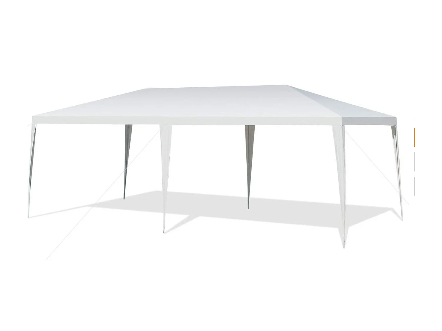 Tuinpaviljoen 3 M x 6 M waterdicht/receptietent/Barnum in metalen buis 6 windtouwen en 12 palen, voor commerciële bruiloftsfeesten, wit