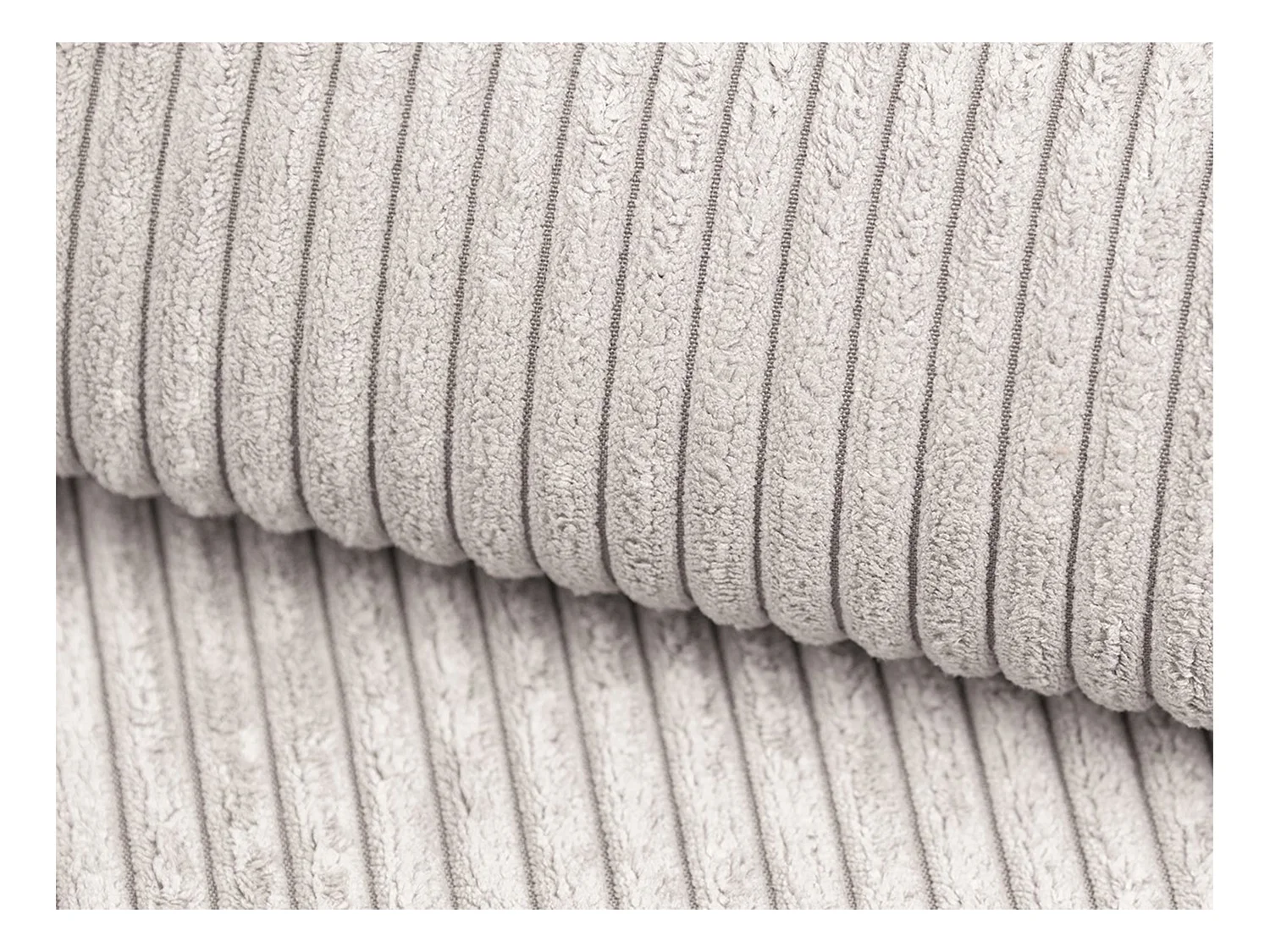 Sofá rinconera izquierda de pana beige ZOMELA