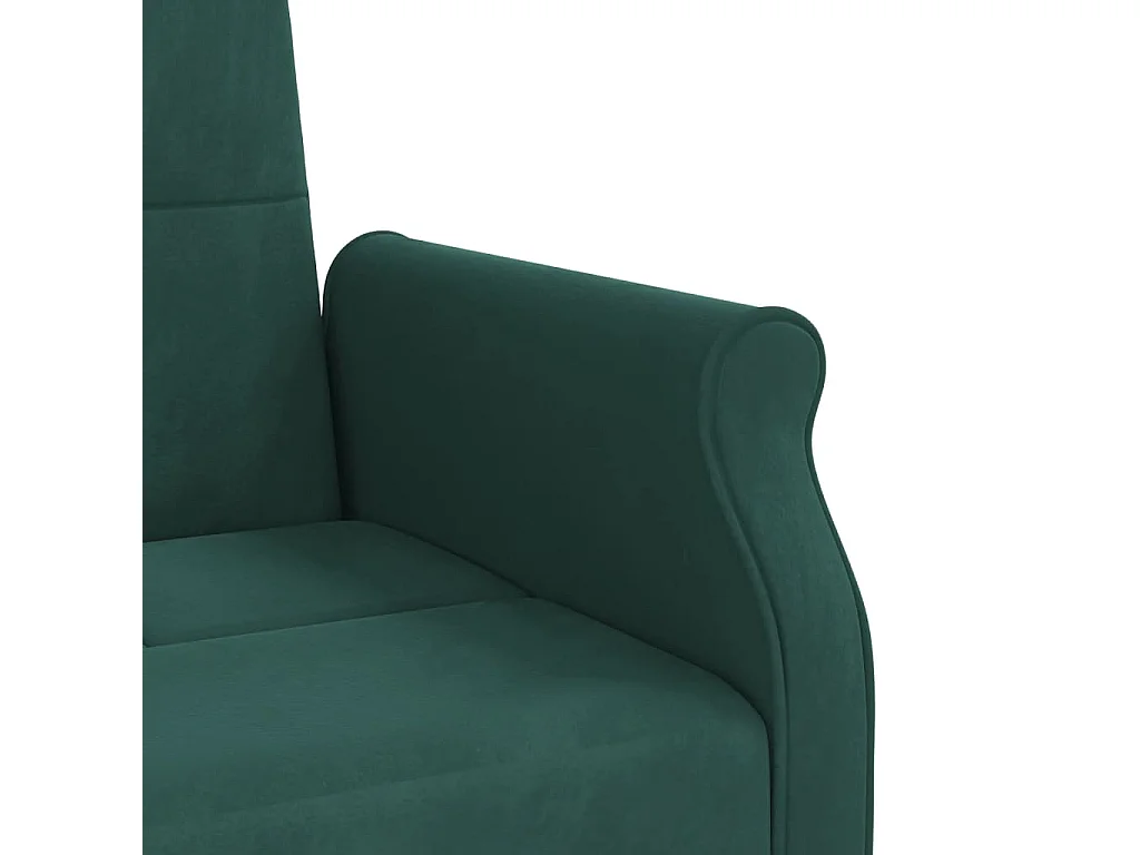 Canapé-lit avec coussins vert foncé velours