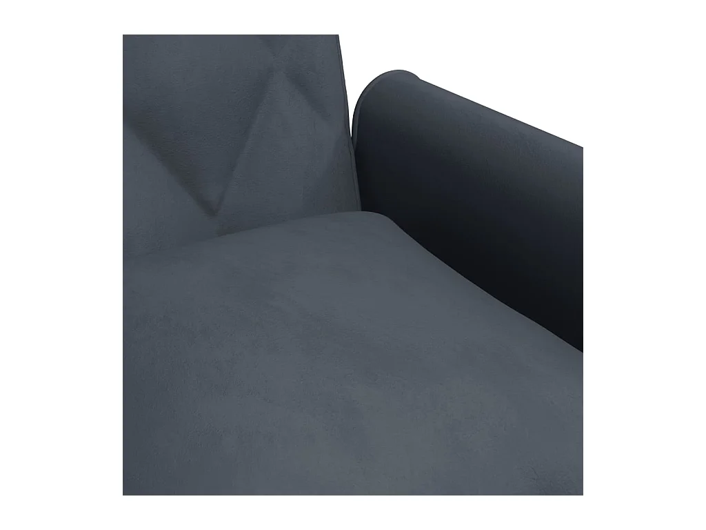 Canapé-lit avec accoudoirs gris foncé velours