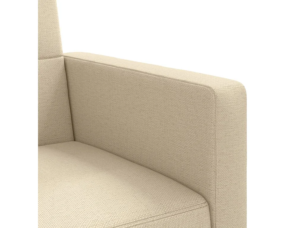 Sofá cama con cojines tela color crema