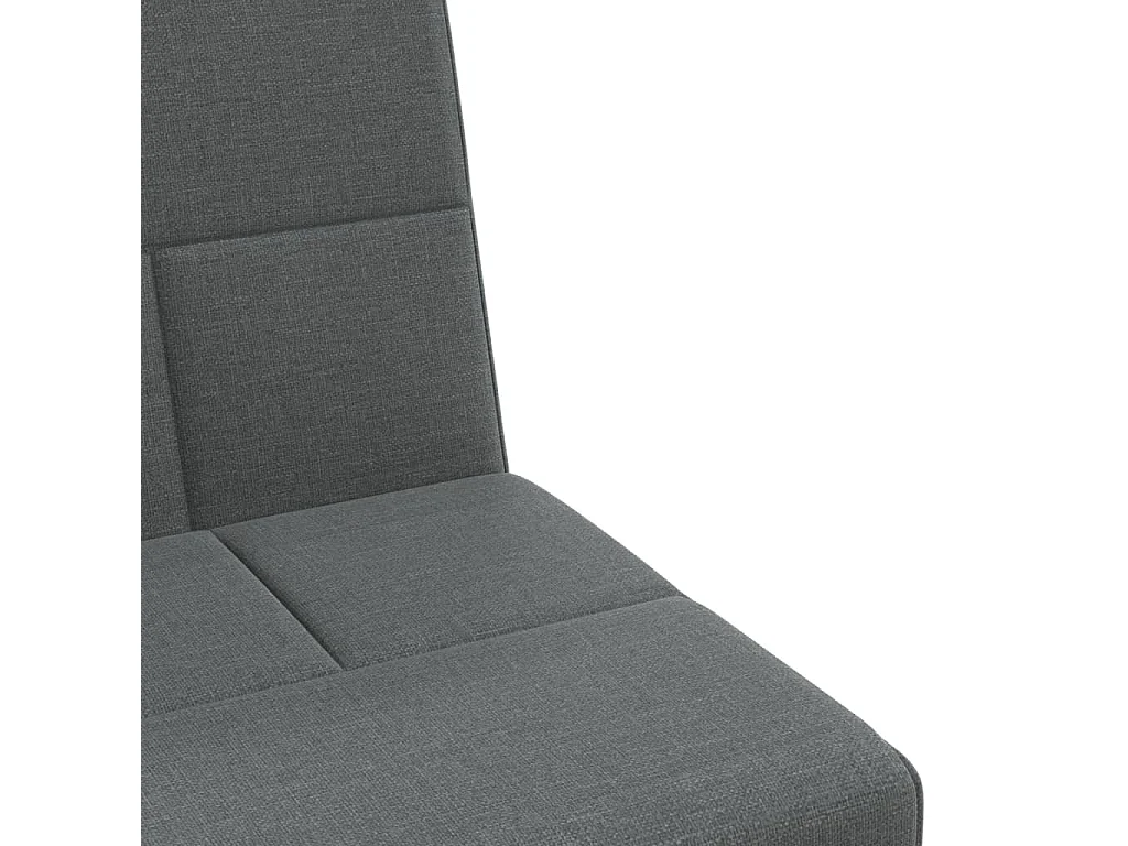 Canapé-lit avec porte-gobelets gris foncé tissu
