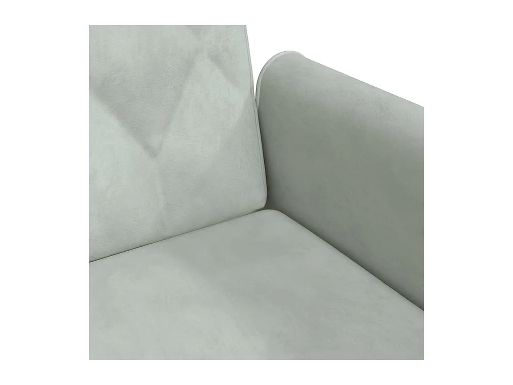 Canapé-lit avec accoudoirs gris clair velours