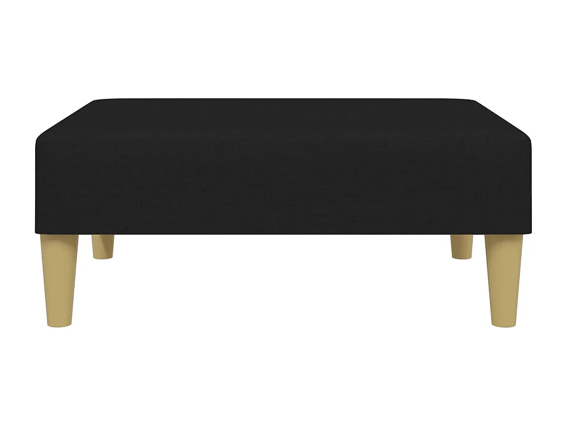 Canapé-lit à 2 places et oreillers et repose-pied noir velours