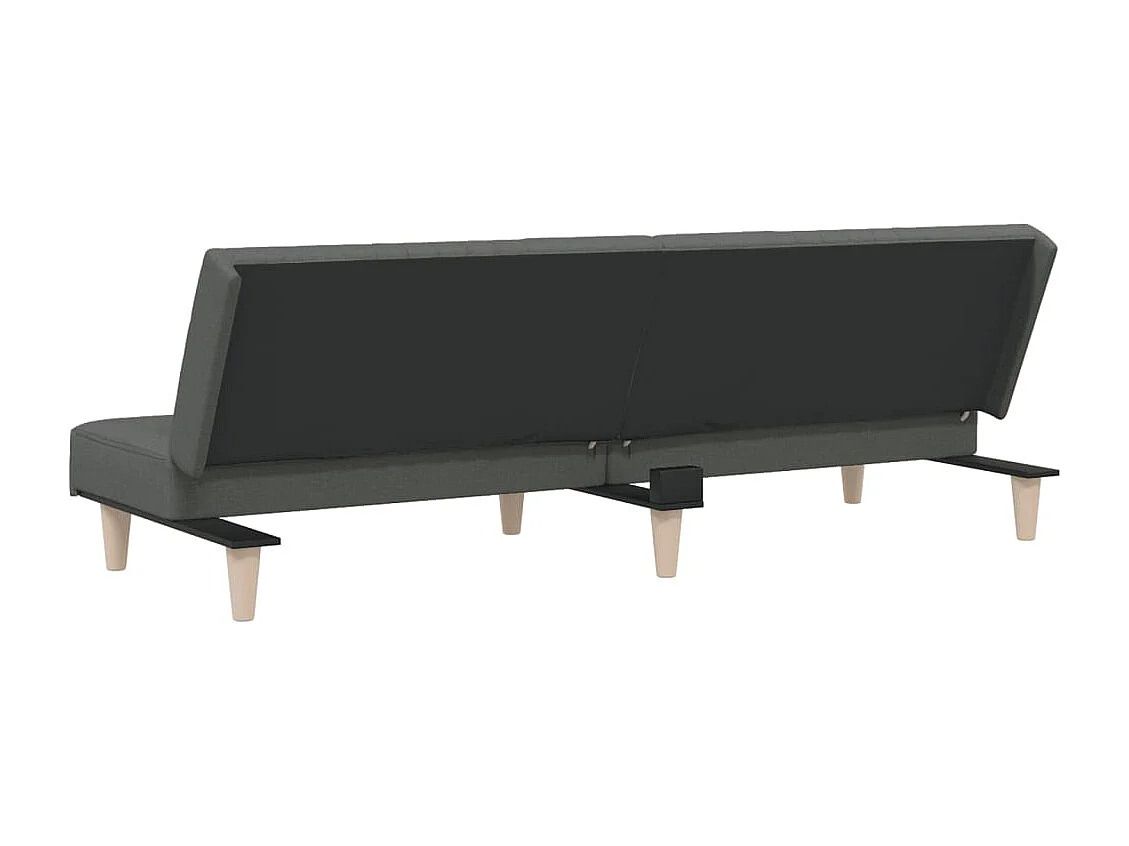 Canapé-lit gris foncé tissu