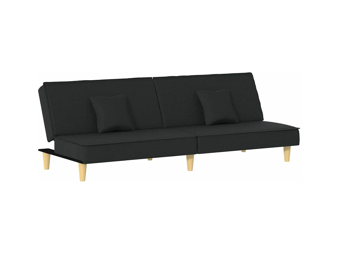Canapé-lit noir tissu