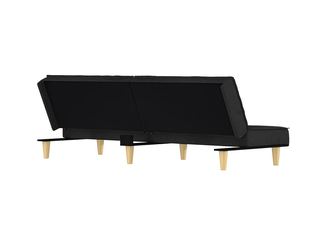 Canapé-lit noir tissu