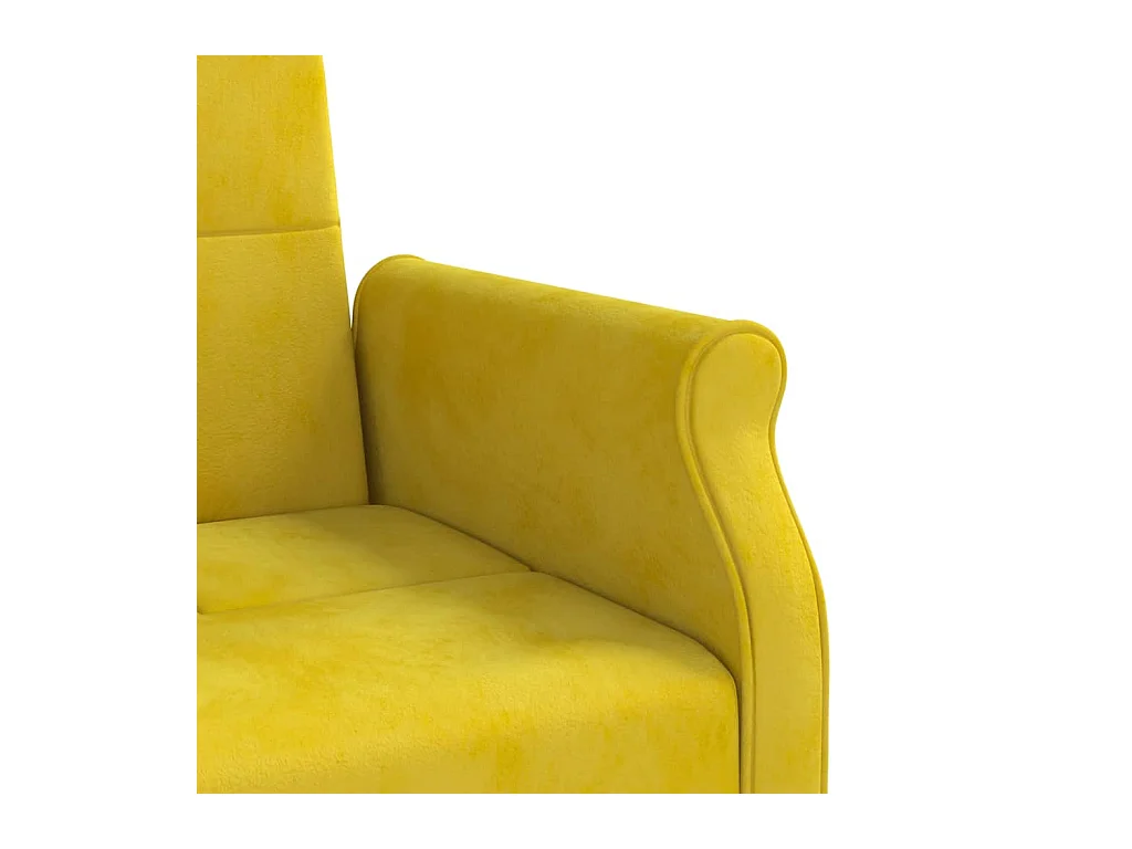 Canapé-lit avec coussins jaune velours
