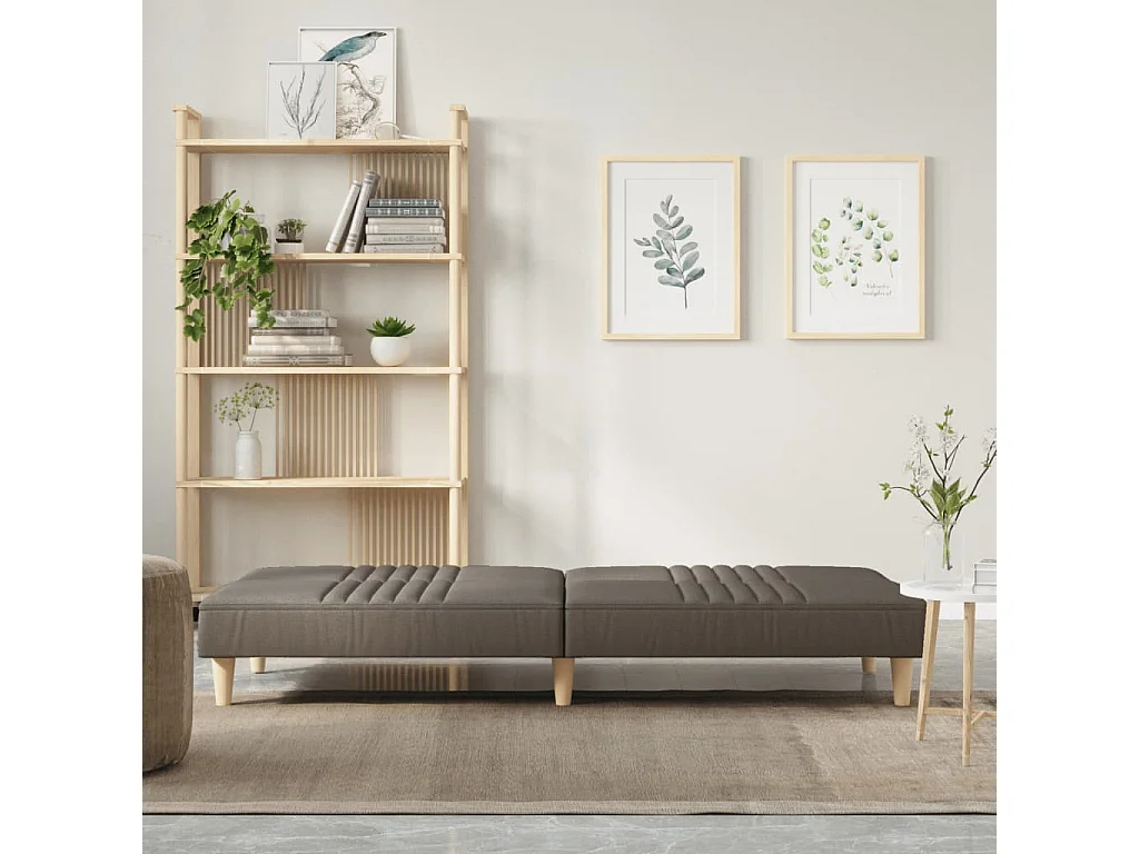 Canapé-lit taupe tissu