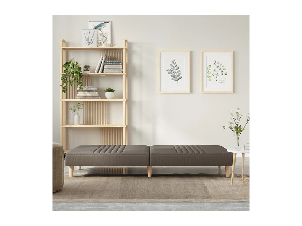 Canapé-lit taupe tissu