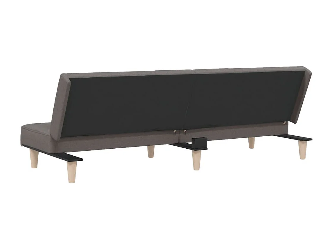 Canapé-lit taupe tissu