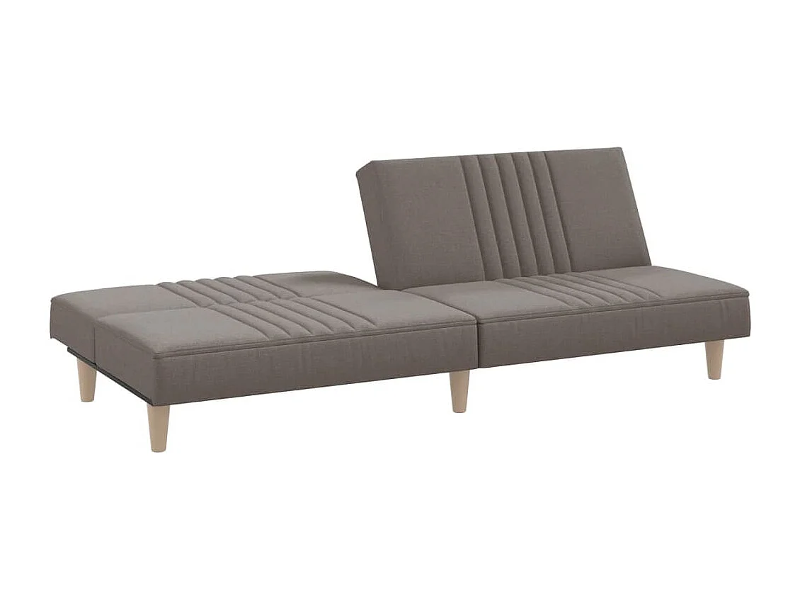 Canapé-lit taupe tissu