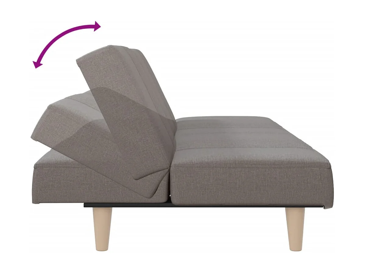 Canapé-lit taupe tissu