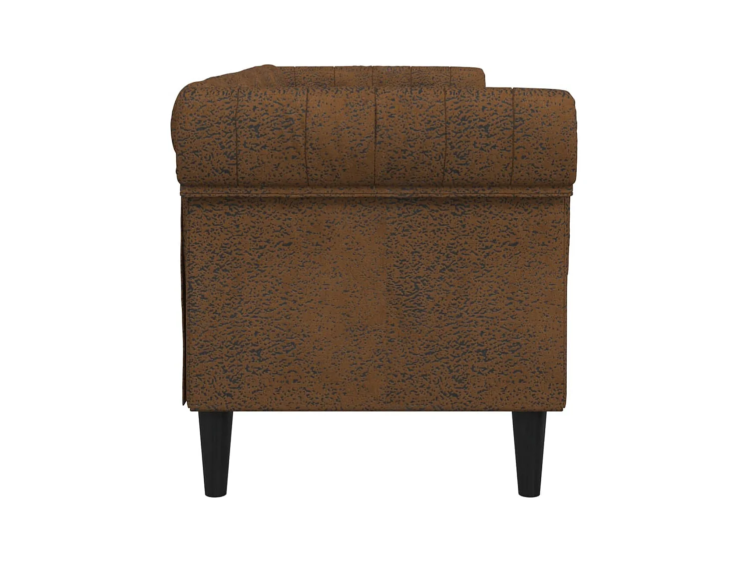 Canapé Chesterfield 3 places marron tissu
