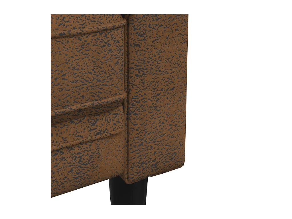 Canapé Chesterfield 3 places marron tissu