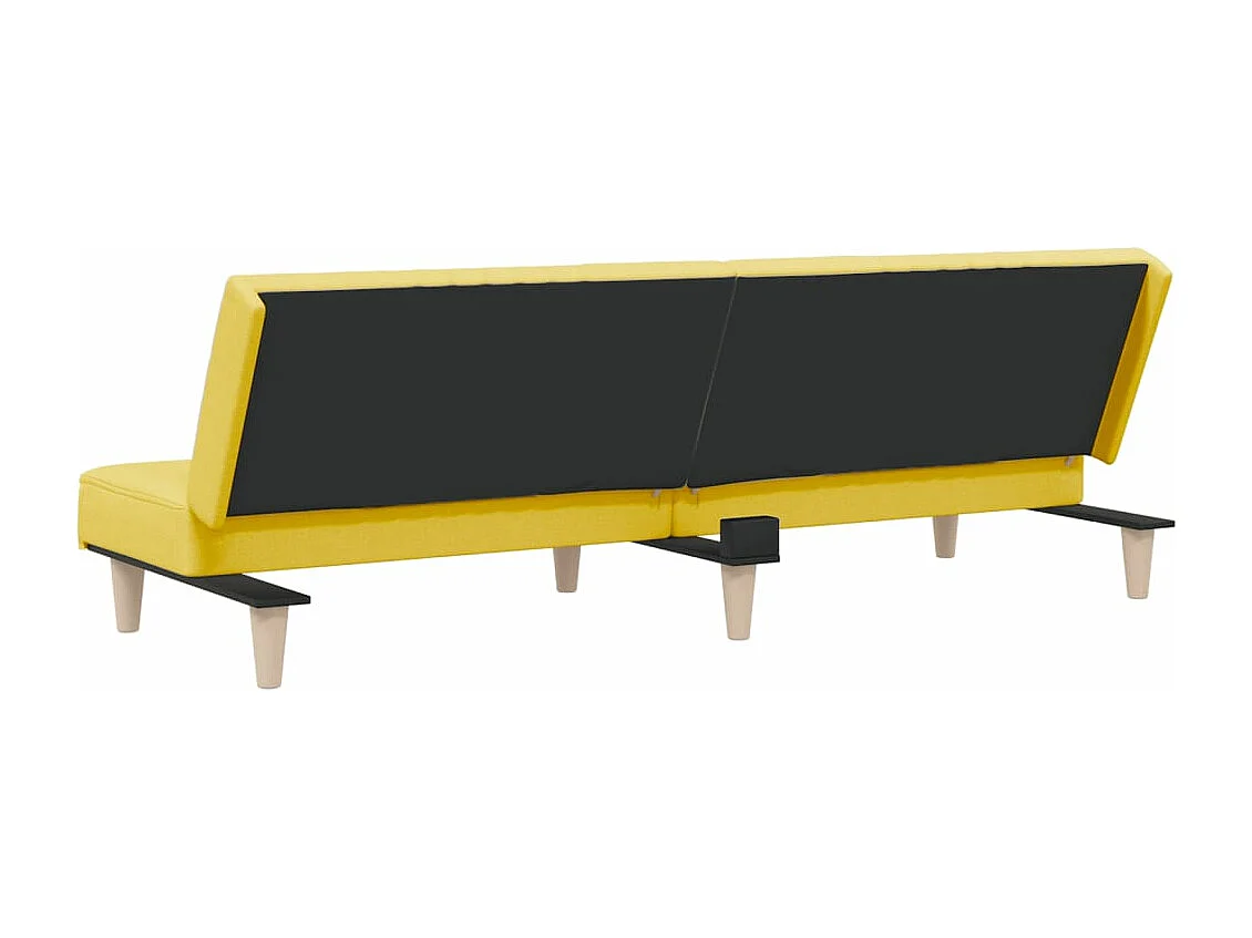 Slaapbank stof lichtgeel