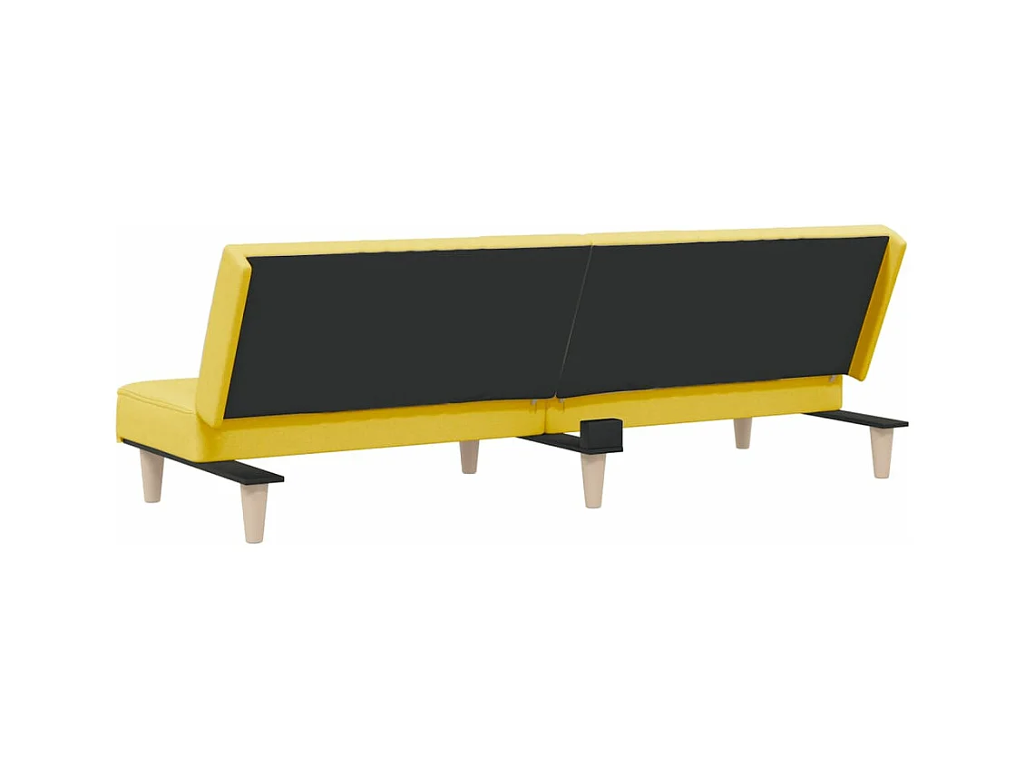 Canapé-lit jaune clair tissu