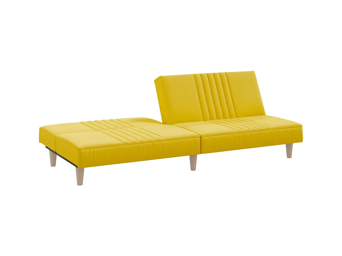 Canapé-lit jaune clair tissu