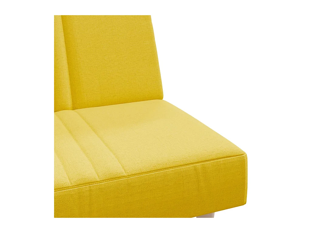 Canapé-lit jaune clair tissu