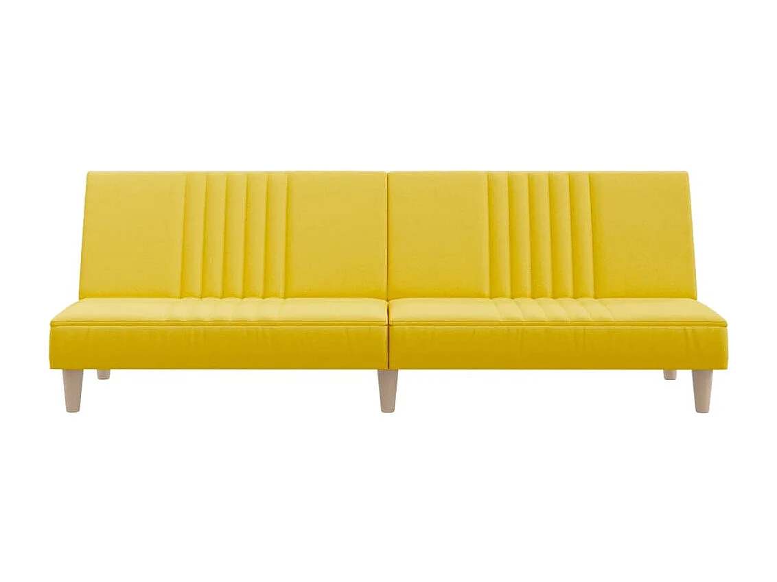 Canapé-lit jaune clair tissu