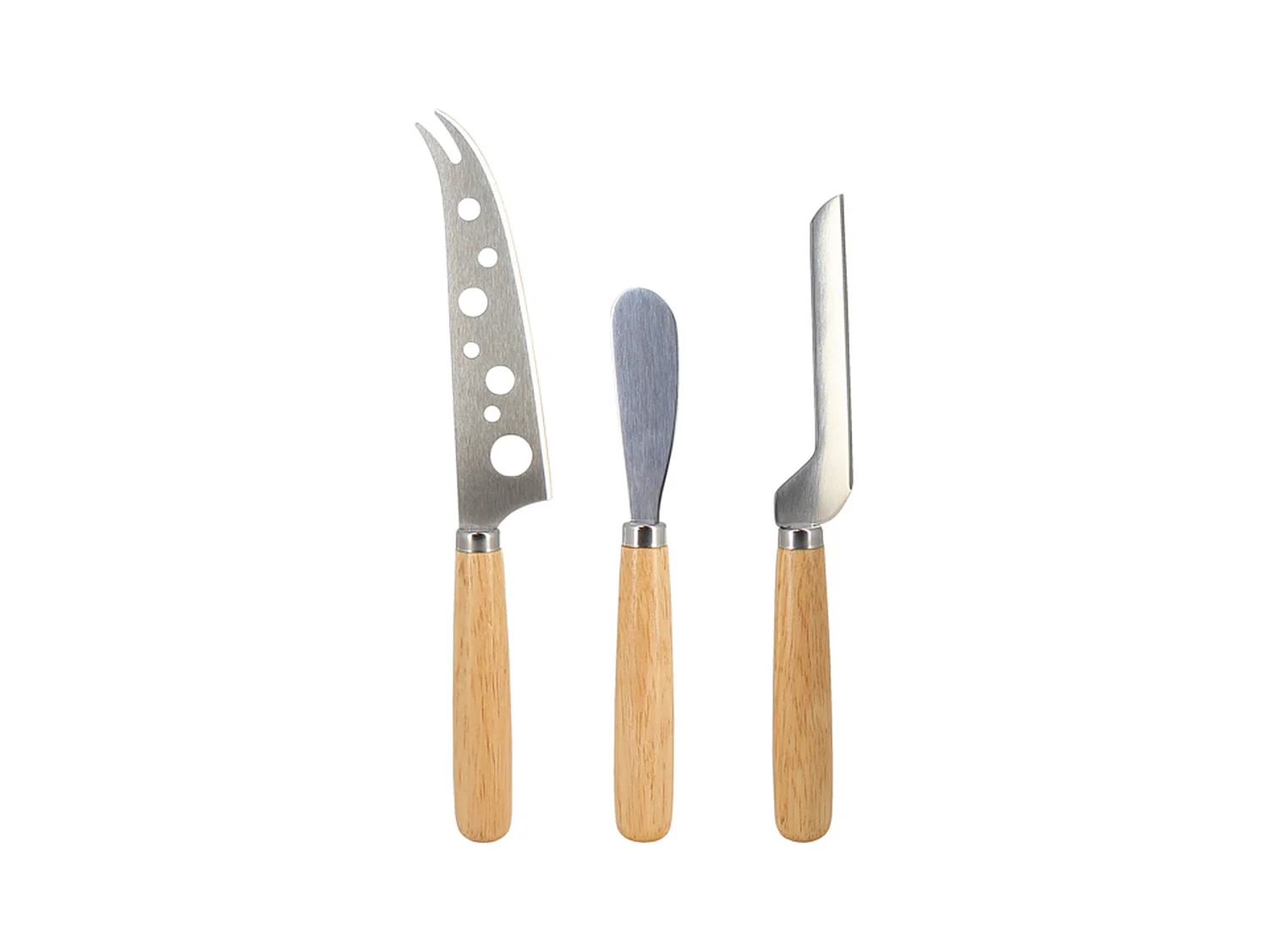 Menastyl - Lot De 3 Couteaux A Fromage Avec Manche En Bois D'hevea