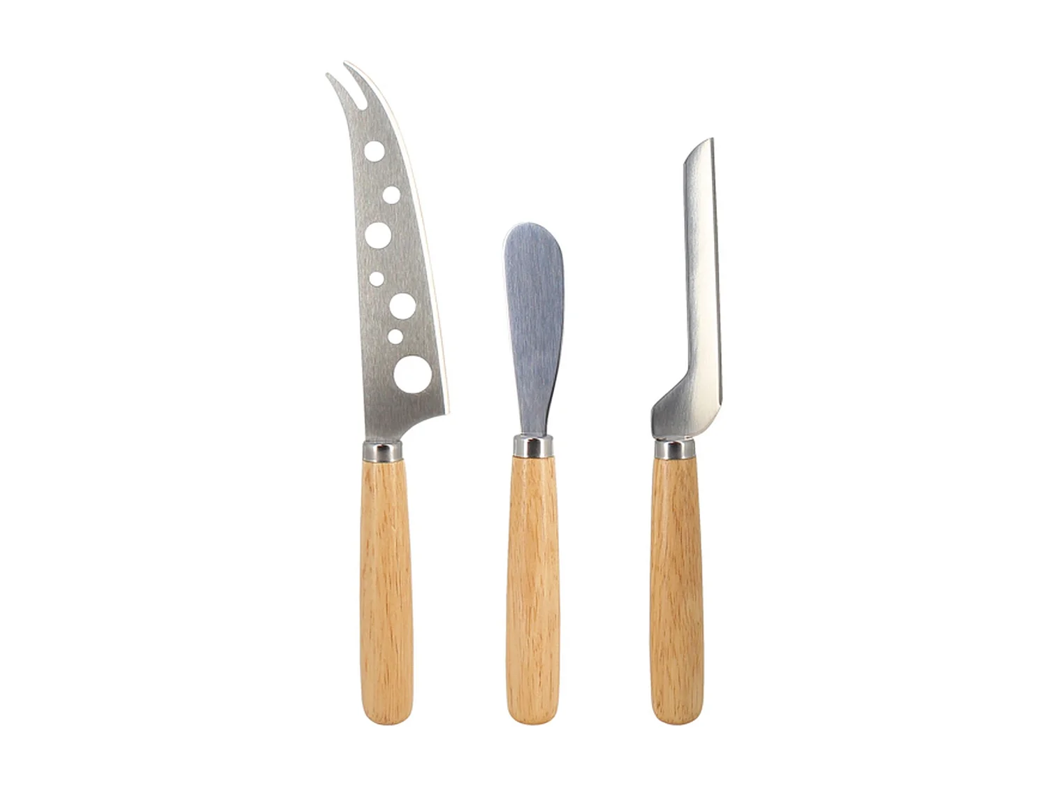 Menastyl - Lot De 3 Couteaux A Fromage Avec Manche En Bois D'hevea