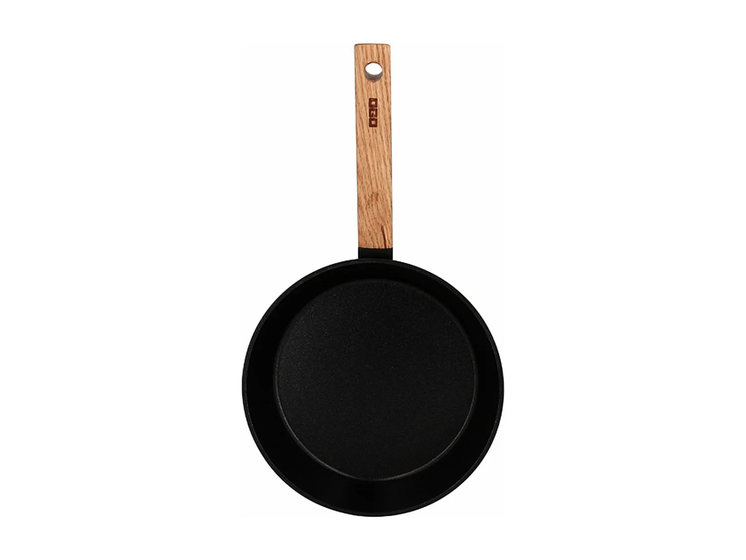 Ogo Living - Set De 3 Poeles Ector Noir En Aluminium 20/24/ 28cm Avec Poignee Bois