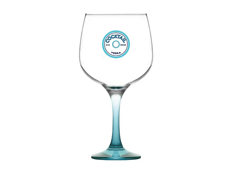 Novastyl - Lot De 2 Verres A Pied Cocktail 73cl En Verre Transparent Pied Bleu