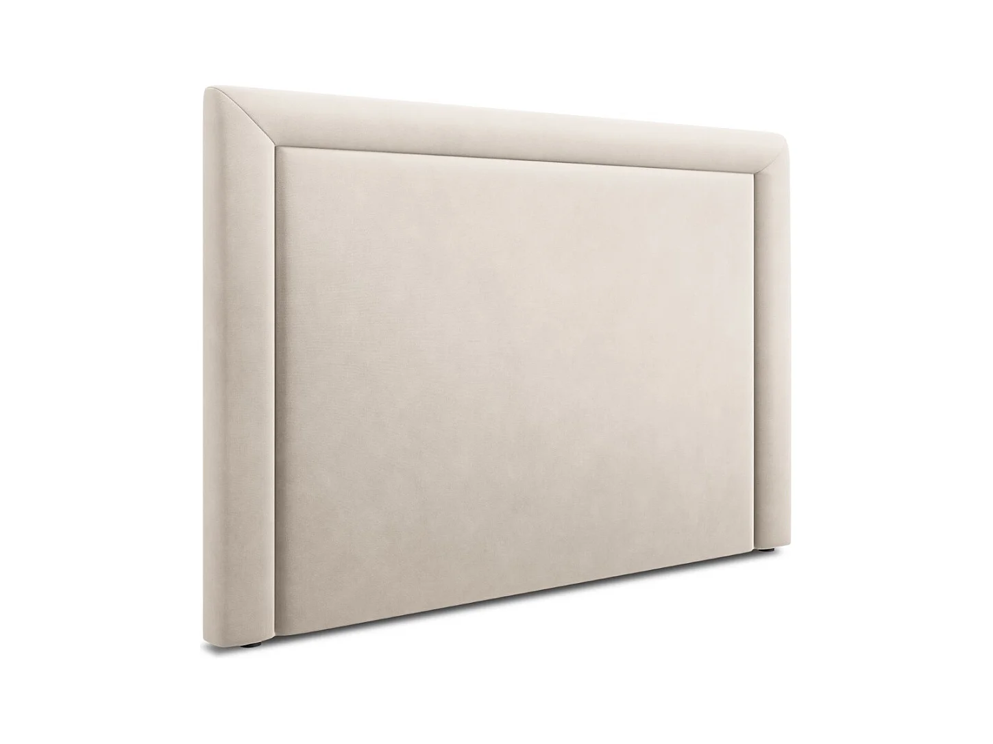 CXL by Christian Lacroix - Tête de lit "Marie" 200x120cm en velours beige clair - 200x8x120cm
