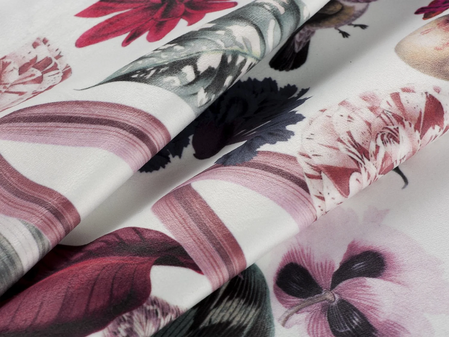 CXL by Christian Lacroix - Tête de lit "Alpilles" 200x120cm en velours motif tropical - 200x8x120cm